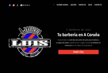 Página Web A Barbería de Luís - A Coruña
