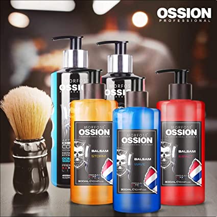 Morfose Ossion Premium Barber Line Series Crema para después del afeitado y Colonia Red Storm 400 ml
